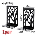 thumbnail image 5 of A Pair of Bookends, Bookends for Heavy Books, Metal Bookends, Black, 5 of 5