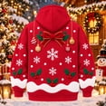thumbnail image 5 of CAIVO Men Women Unisex Christmas Pet Pouch Hoodie Snowman Sweatshirt with Pocket for Dogs Cats With Zipper Pockets For Holiday Party Tops, 5 of 6