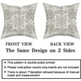 thumbnail image 4 of Taupe Gray Ethnic Boho Throw Pillow Covers 16X16 Inch Set of 2 Bohemian Carpet Pattern Vintage Pillow Cases Grey Floral Pillow Cover Farmhouse Home Decor for Sofa Couch Porch Outdoor, 4 of 5