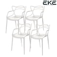 thumbnail image 1 of Sillas de Comedor EKE Life Home Set de 4 Nealtican Exterior Interior PVC blanco GC015, 1 of 8