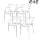 thumbnail image 1 of Sillas de Comedor EKE Life Home Set de 4 Nealtican Exterior Interior PVC blanco GC015, 1 of 8