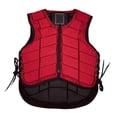 thumbnail image 3 of Chaleco de equitación, Guardias deportivos Chaleco con cremallera Accesorios transpirables Chaleco de entrenamiento Chaleco ecuestre para hombres para , Rojo, Niño M shamjiam Chaleco ecuestre, 3 of 8