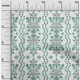 thumbnail image 2 of oneOone Cotton Poplin Teal Green Fabric Asian Pottery Floral Sewing Material Print Fabric By The Yard 56 Inch Wide, 2 of 4