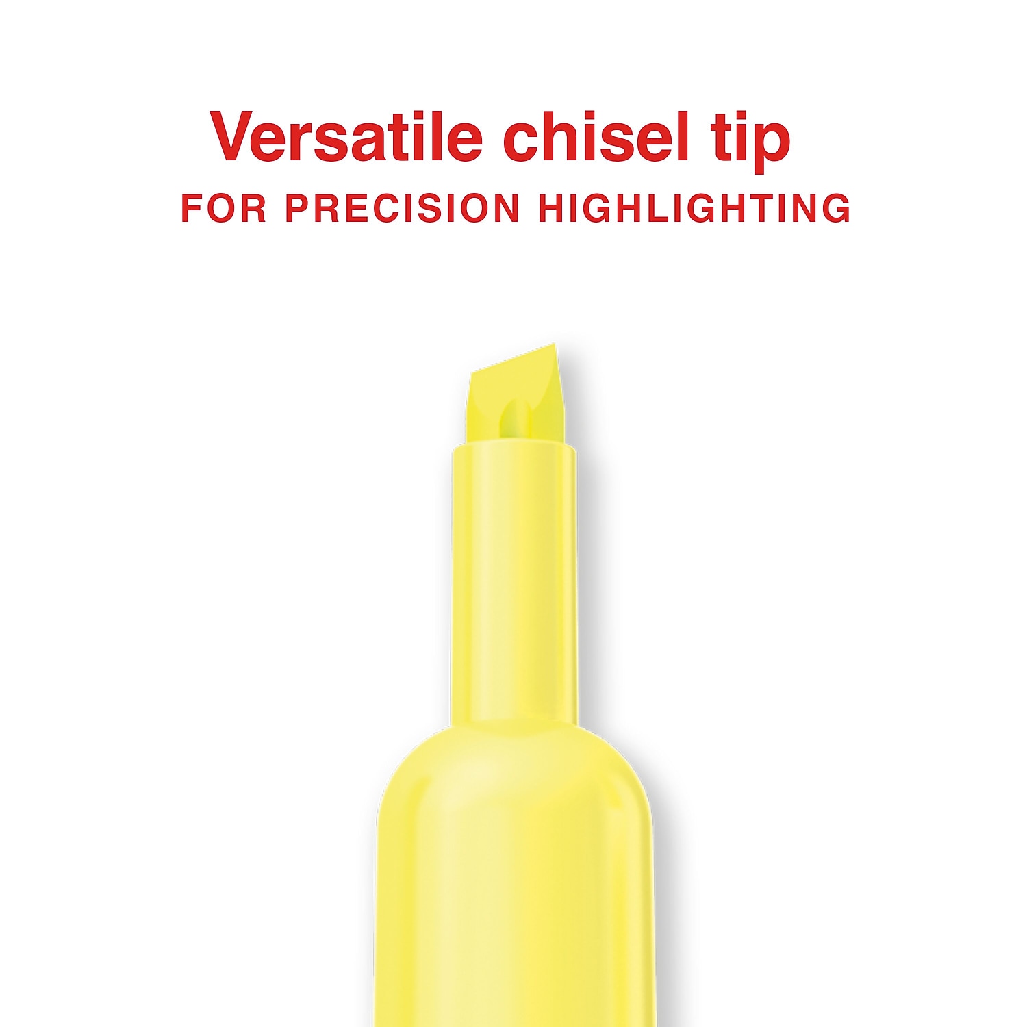 Staples Hype Tank Highlighter Chisel Tip Yellow 36/Pack (ST62941)