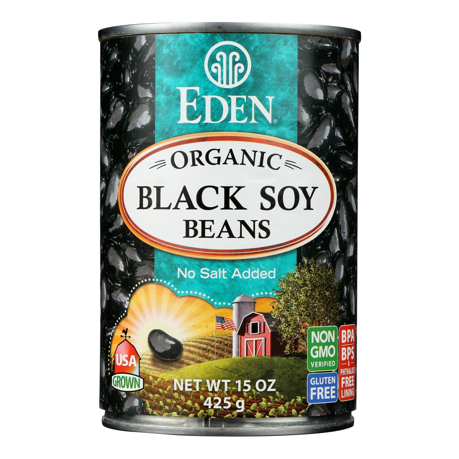 Eden Foods Organic Black Soy Beans 15 oz Pack of 4
