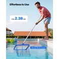 thumbnail image 6 of Professional Adjustable Telescopic Pool Pole 3.4 to 15 Ft Heavy Duty Cleaning Stick for Skimmer Net Brush Vacuum Head with 2 Extension Poles, 6 of 6