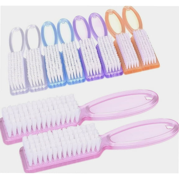 Handle Nail Hand Scrubbing Cleaning Brush-10 Pcs