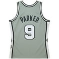 thumbnail image 3 of Unisex Mitchell & Ness Tony Parker Gray San Antonio Spurs Hall of Fame Class of 2023 Throwback Swingman Jersey, 3 of 5