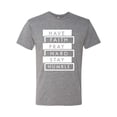 thumbnail image 2 of Wild Bobby, Have Faith Pray Hard Stay Humble Inspirational/Christian Men Premium Tri Blend Tee, Premium Heather, Large, 2 of 6