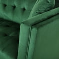 thumbnail image 5 of Noble House Emilio Velvet Sofa, Emerald, Silver, 5 of 8