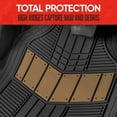 thumbnail image 6 of BDK Beige Heavy Duty Front & Rear Rubber Floor Mats Universal Liners for Car SUV Van & Truck, All Weather Protection with Anti-Slip Nibs, Fit Contours of Most Vehicles, 6 of 10