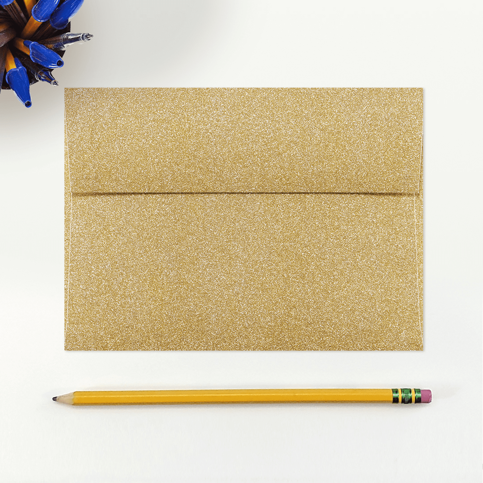 LUXPaper A7 Invitation Envelopes, 5 1/4 x 7 1/4, Gold Sparkle, 500/Pack