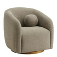 thumbnail image 6 of Holland Swivel Chenille Fabric Armchair in Taupe, 6 of 10