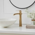 thumbnail image 6 of Waterfall Single Hole Single Handle Bathroom Vessel Sink Faucet with Pop-up Drain Assembly in Antique Brass, 6 of 12