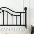 thumbnail image 4 of E-Motie Metal Bed Frame Twin Size with Vintage Victorian Headboard & Footboard, Black, 4 of 9