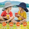 thumbnail image 5 of 1/2 Pack Toddler Baby Sun Hat Kids Summer UPF 50+ for Boys Girls Adjustable Beach Hats with Bucket Wide Brim Age 1-7 Years, 5 of 5