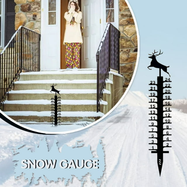 Elapind Christmas Snow Gauge Ruler, Christmas Snow Gauge Ruler for Garden Outdoor Decoration Measure Gift 24Cm Gift Ruler 24Cm, Garden Outdoor Decoration Measure A03