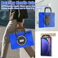 thumbnail image 6 of For Samsung Galaxy Tab S10 Ultra/S9 Ultra/S8 Ultra 14.6 inch Case, 360 Rotatable Handle Stand, Shoulder Strap, Drop-Proof Design, Blue, 6 of 7