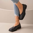 thumbnail image 5 of Purcolt Flats for Women Trendy Casual PU Leather V-Cut Square Toe Slip On Ballet Shoes Lightweight Comfort Soft Sole Dress Shoes for Walking Work Office, 5 of 9