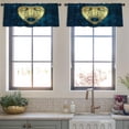thumbnail image 3 of LALILO Kitchen Curtain Valance Gold Board Blue Sky And Rod Pocket Window Curtain 52"x 18" Set of 2, 3 of 5