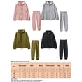 thumbnail image 3 of Innerwin Jogger Set Long Sleeve Women Sweatsuits Sports Drawstring Loungewear Two Piece Outfit Black S, 3 of 3