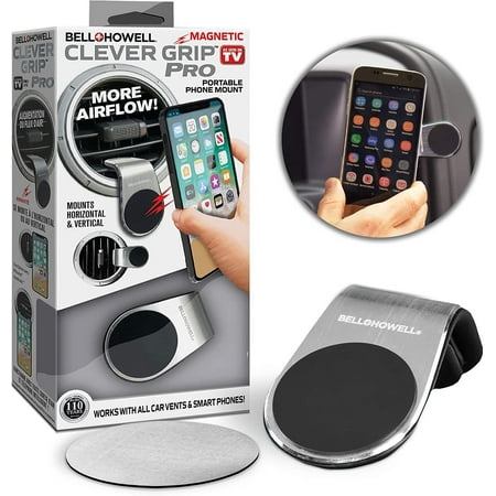 Bell+Howell Clever Grip Pro, Magnetic Portable Phone Mount, As Seen on TV