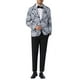 thumbnail image 2 of Blazer Floral INSPIRE CHIC para Hombre con Solapa Notch Formal de Un Botón Retro de Flores S Negro, 2 of 6