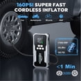 thumbnail image 4 of BSMOOM Jump Starter with Air Compressor 160PSI, 12V Battery Pack Booster Charger (All Gas/10L Diesel), Portable Car Battery Box with Jumper Cables, USB-C Fast Charging, LCD Display & LED Light, 4 of 10