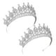 thumbnail image 5 of coronas de novia plateadas de moda con forma de lágrima y diamantes de imitación, tiara de princesa, accesorios para vestido de novia, tocado de cumpleaños, elegante corona de novia, tiara para muje, 5 of 5