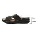thumbnail image 5 of Wowcloth Women's Fashion Slides – Comfortable Slip-On Open-Toe Round Toe Design with Buckle Accent and Platform Wedge Heel for Spring Summer Casual Footwear,Plus Size, 5 of 9