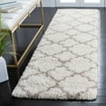 thumbnail image 3 of SAFAVIEH Hudson Jaye Plush Geometric Shag Area Rug, Ivory/Beige, 7' x 7' Round, 3 of 9