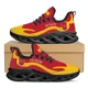 thumbnail image 1 of Zapatos vulcanizados para mujer con estampado del águila de San Juan, emblema nacional, diseño de la bandera de España, zapatillas deportivas para exteriores, transpirables, informales, con cordones, 1 of 6