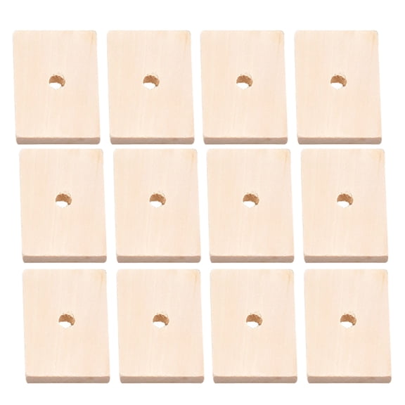 Hemoton 20Pcs Bird Parrot Toys Wood Blocks Square Wood Chip Toys Chewing Toys Bite Toys for Small Birds