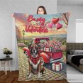 thumbnail image 3 of Be My Valentine's Boxer Truck Full of Love Flower Balloon Cozy Fleece Blanket Boxers Dog Lover Gifts Idea Warm Soft Throw Blanket - 02029, 3 of 5