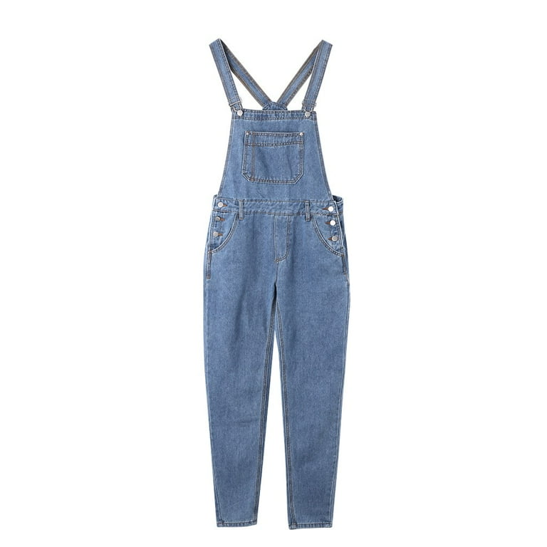 【BAON】Konuki Pocket Denim Suspenders Long One Piece Mens Pocket Jeans Overall Jumpsuit Streetwear Overall