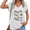 White, variant on UNISHE Womens Colorful Otter Nature Print V Neck Top Casual Summer Short Sleeve Tee