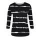 thumbnail image 3 of ICHUANYI Clearance Women's Fashion Printed Loose T-shirt Mid-length 3/4 Sleeves Blouse Round Neck Casual Tops(Black, S) ICHUANYI WER2023081509344, 3 of 4
