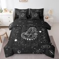 thumbnail image 1 of YST Capricornus Bedding Set, Psychedelic Galaxy Full Comforter Set, 7-Piece, Black and White, 1 of 4