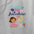 thumbnail image 3 of Popfunk Dora The Explorer Always Ready For Adventure Women's Cropped Hoodie Pullover Sweatshirt, Athletic Heather, X-Small, 3 of 5