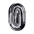 thumbnail image 3 of Unique Loom Braided Chindi Collection Area Rug - Oreo (3' 3" x 5' 1" Oval Black and White/Ivory), 3 of 7