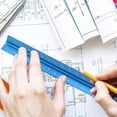thumbnail image 5 of RUseeN Architectural Scale Ruler, 12” Imperial Aluminum Alloy Metal Architecture Measuring Tools, Engineering Drafting Construction Drawing Blueprints Triangular Architect Scaling Rulers (Blue), 5 of 7