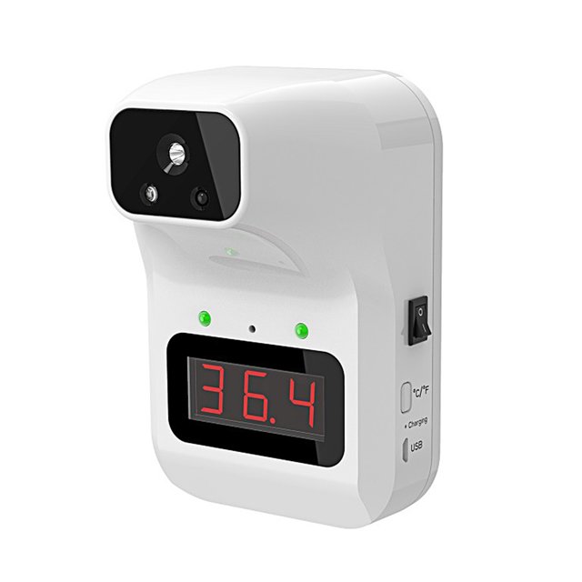 Termómetro De Frente Montado En La Pared Termómetro Sin Contacto De Prueba Rápida 0.5S Con Alarma De Fiebre Para Oficina / Empresa / Fábrica / Tienda Vogacara CE007752-00