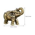 thumbnail image 2 of LABSERRON Small Elephant Decor Collectible Brass Statues for Enthusiasts Kitchen Table and Shelves, 2 of 8