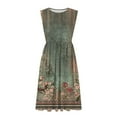 thumbnail image 5 of Awdenio Women's Summer Tank Midi Dress with Pockets Sleeveless A-Line Dress Casual Floral T-Shirt Dress Flowy Beach Sundress, 5 of 6