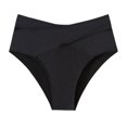 thumbnail image 6 of Sopiago Bikini Bottoms for Women Twist Front Cheeky Swimsuit Bottoms for Women Ruched Bathing Suit Bottoms Black,XXL, 6 of 7