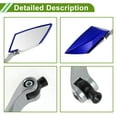 thumbnail image 6 of Unique Bargains Universal Motorcycle Rear View Mirrors Adjustable Bar End Side Mirrors Mount Aluminum Plastic 1 Set Silver Tone Blue M8/M10 Prismatic Shape, 6 of 7