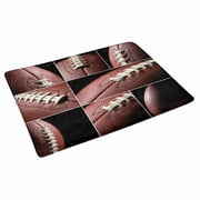 POP American Football Collage Front Door Mat 30x18 Inches Welcome Doormat for Home Indoor Entrance Kitchen Patio