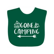 Inktastic Gone Camping Boys or Girls Baby Bib
