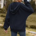 thumbnail image 4 of Vedolay Women's Pullover Sweatshirt Fashion Crew Neck Pocket Long Sleeve Tunic Plus Shirt Jackets for Women Navy,L, 4 of 5