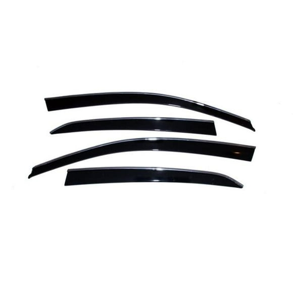 AVS 794007 4 Piece Ventvisor Low Profile Deflectors for 2008-2018 Honda Accord - Smoke with Chrome Trim